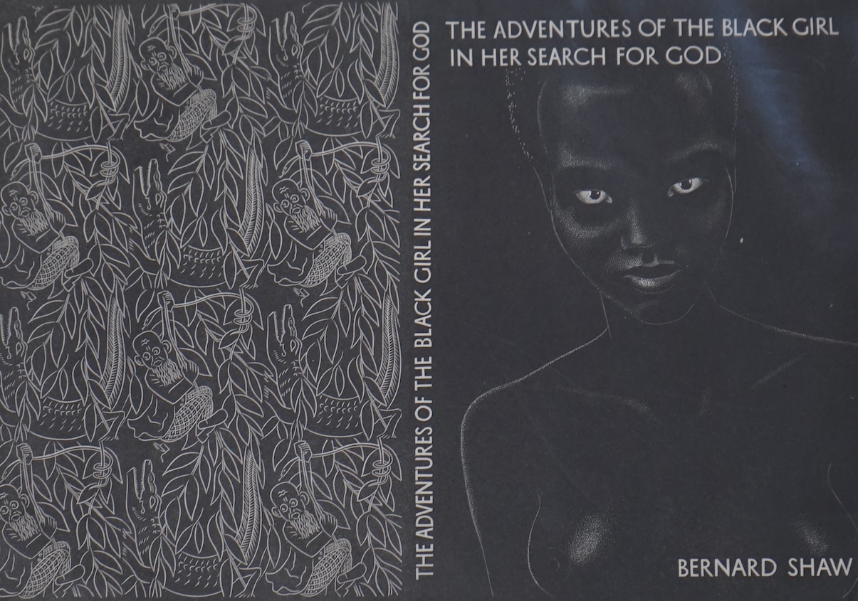 John Farleigh (1900-1965) wood engraving, Cover design for “The Adventures of the Black Girl in her Search for God”, 22 x 30cm. Condition - good